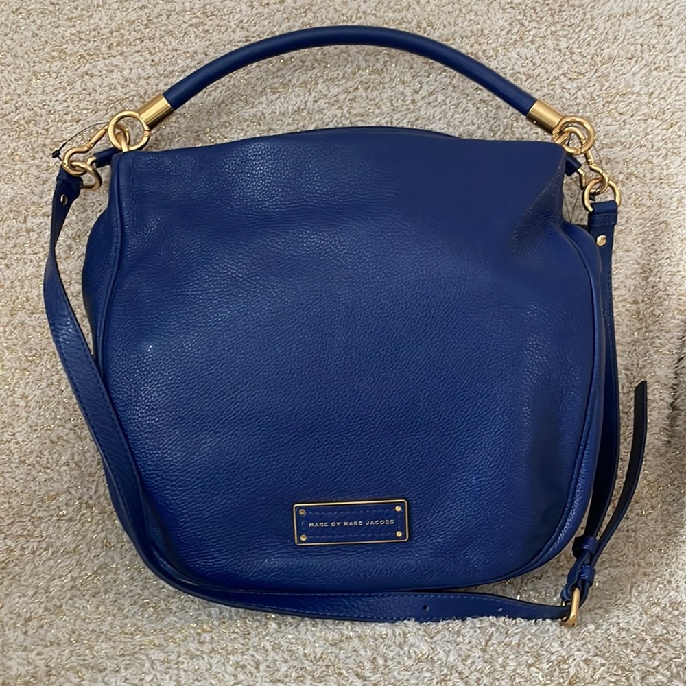 Marc by Marc Jacob’s too hot too handle leather hobo in deep ultraviolet